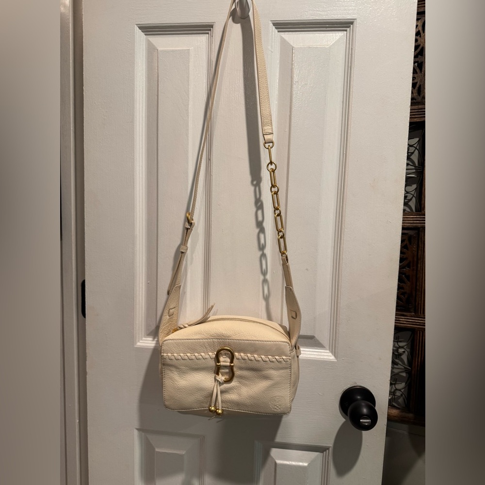 Vince Camuto Cream and Gold Crossbody Bag